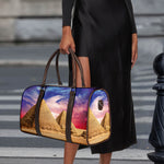 Purple Cloud Pyramid Print Duffle Bag