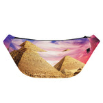 Purple Cloud Pyramid Print Fanny Pack