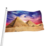 Purple Cloud Pyramid Print Flag