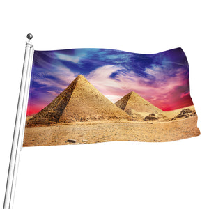 Purple Cloud Pyramid Print Flag