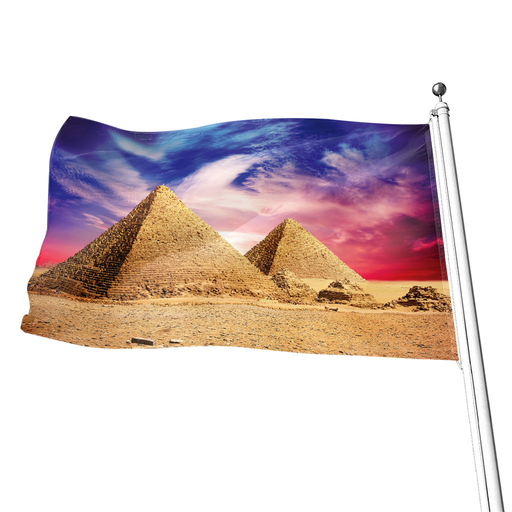 Purple Cloud Pyramid Print Flag