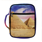 Purple Cloud Pyramid Print Front Pocket Bible Bag