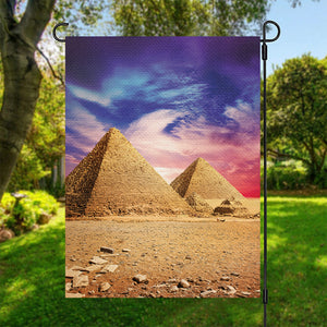 Purple Cloud Pyramid Print Garden Flag