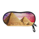 Purple Cloud Pyramid Print Glasses Case