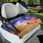 Purple Cloud Pyramid Print Golf Cart Seat Cover