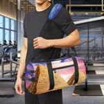 Purple Cloud Pyramid Print Gym Bag