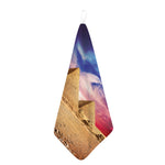 Purple Cloud Pyramid Print Hand Towel