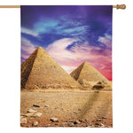 Purple Cloud Pyramid Print House Flag