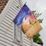 Purple Cloud Pyramid Print House Flag