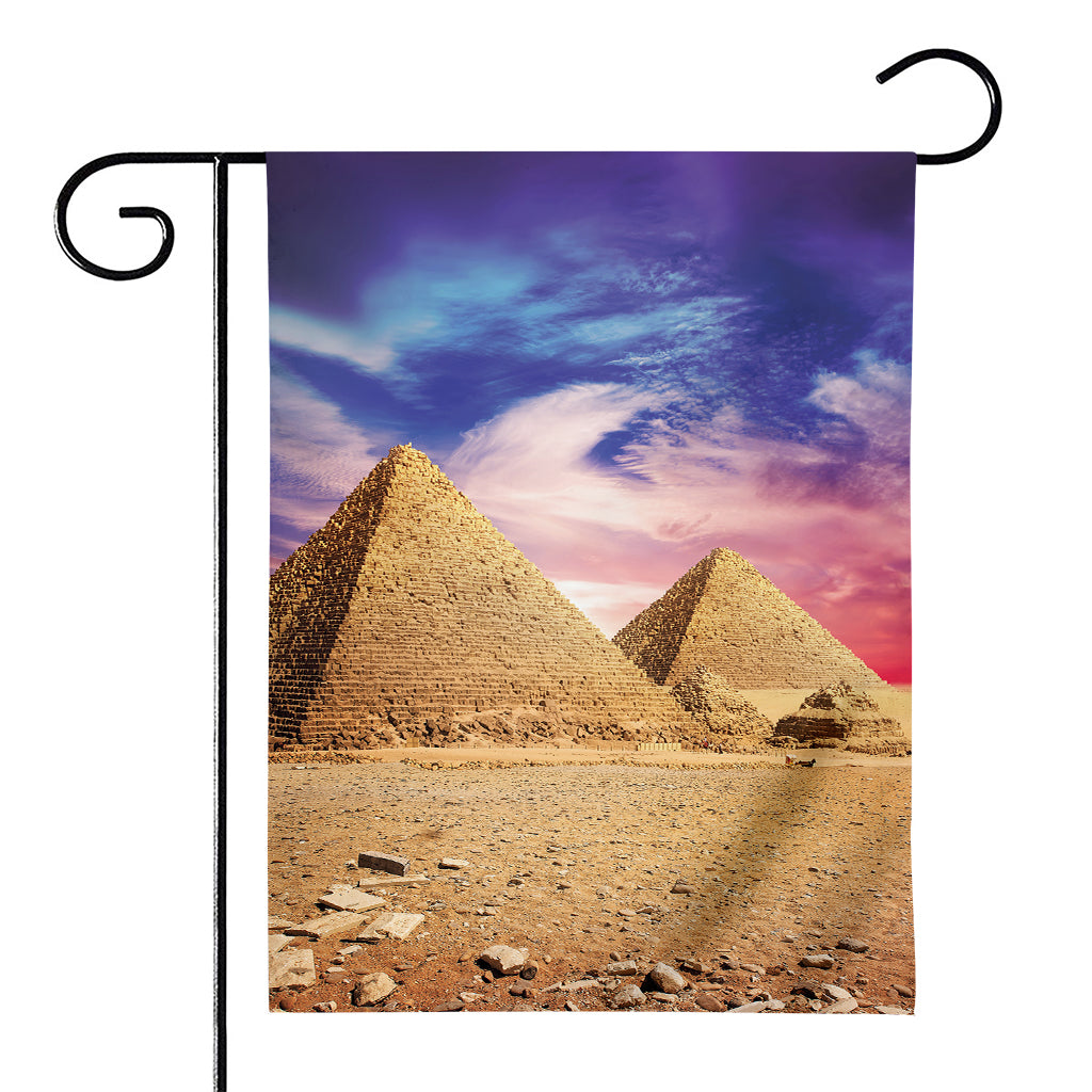 Purple Cloud Pyramid Print House Flag