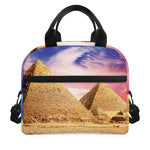 Purple Cloud Pyramid Print Insulated Lunch Bag
