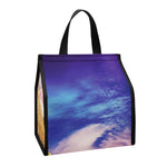 Purple Cloud Pyramid Print Insulated Lunch Tote