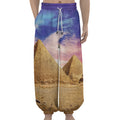 Purple Cloud Pyramid Print Lantern Pants