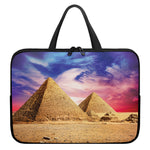 Purple Cloud Pyramid Print Laptop Sleeve With Handle