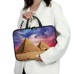 Purple Cloud Pyramid Print Laptop Sleeve With Handle