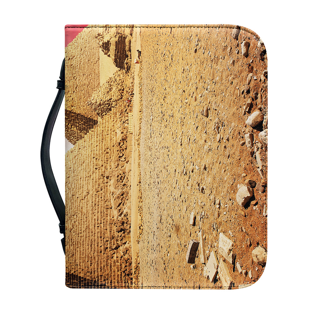 Purple Cloud Pyramid Print Leather Bible Cover