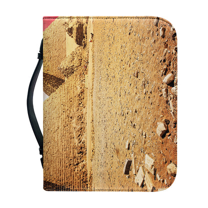 Purple Cloud Pyramid Print Leather Bible Cover