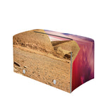 Purple Cloud Pyramid Print Leather Tissue Box Cover