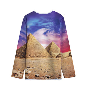 Purple Cloud Pyramid Print Long Sleeve Short Coat