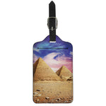 Purple Cloud Pyramid Print Luggage Tag