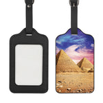 Purple Cloud Pyramid Print Luggage Tag