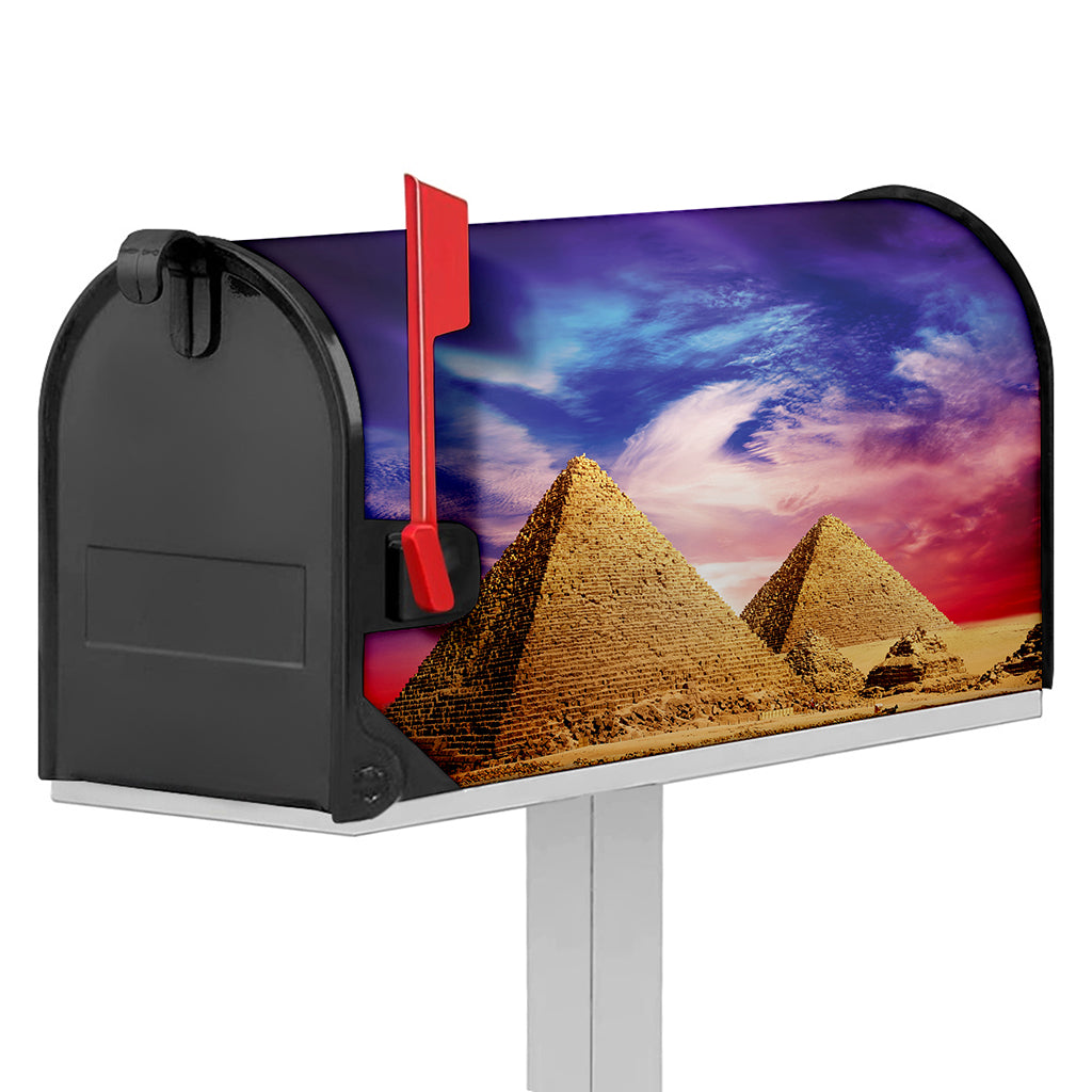 Purple Cloud Pyramid Print Mailbox Cover