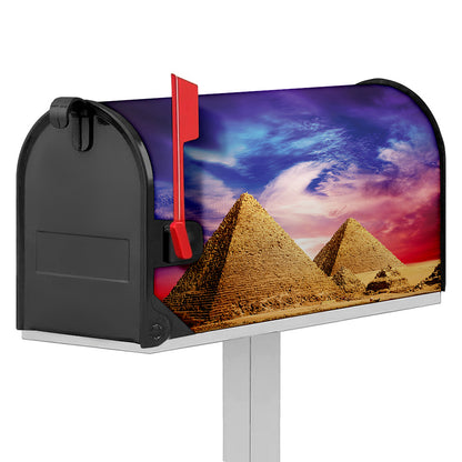 Purple Cloud Pyramid Print Mailbox Cover