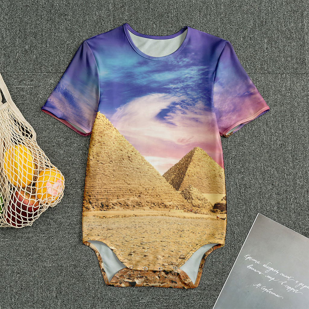 Purple Cloud Pyramid Print Men's Bodysuit