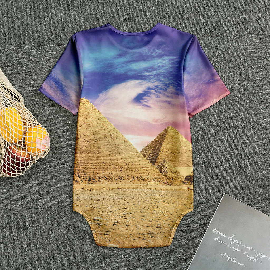 Purple Cloud Pyramid Print Men's Bodysuit