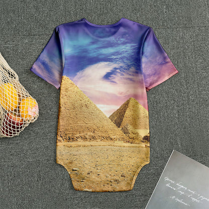 Purple Cloud Pyramid Print Men's Bodysuit