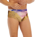 Purple Cloud Pyramid Print Men's Briefs