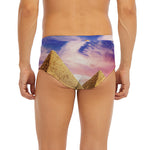 Purple Cloud Pyramid Print Men's Briefs