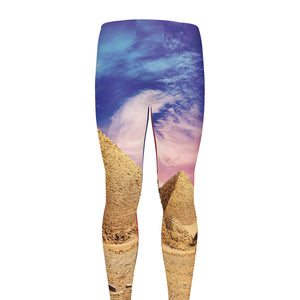 Purple Cloud Pyramid Print Men's leggings