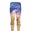 Purple Cloud Pyramid Print Men's leggings