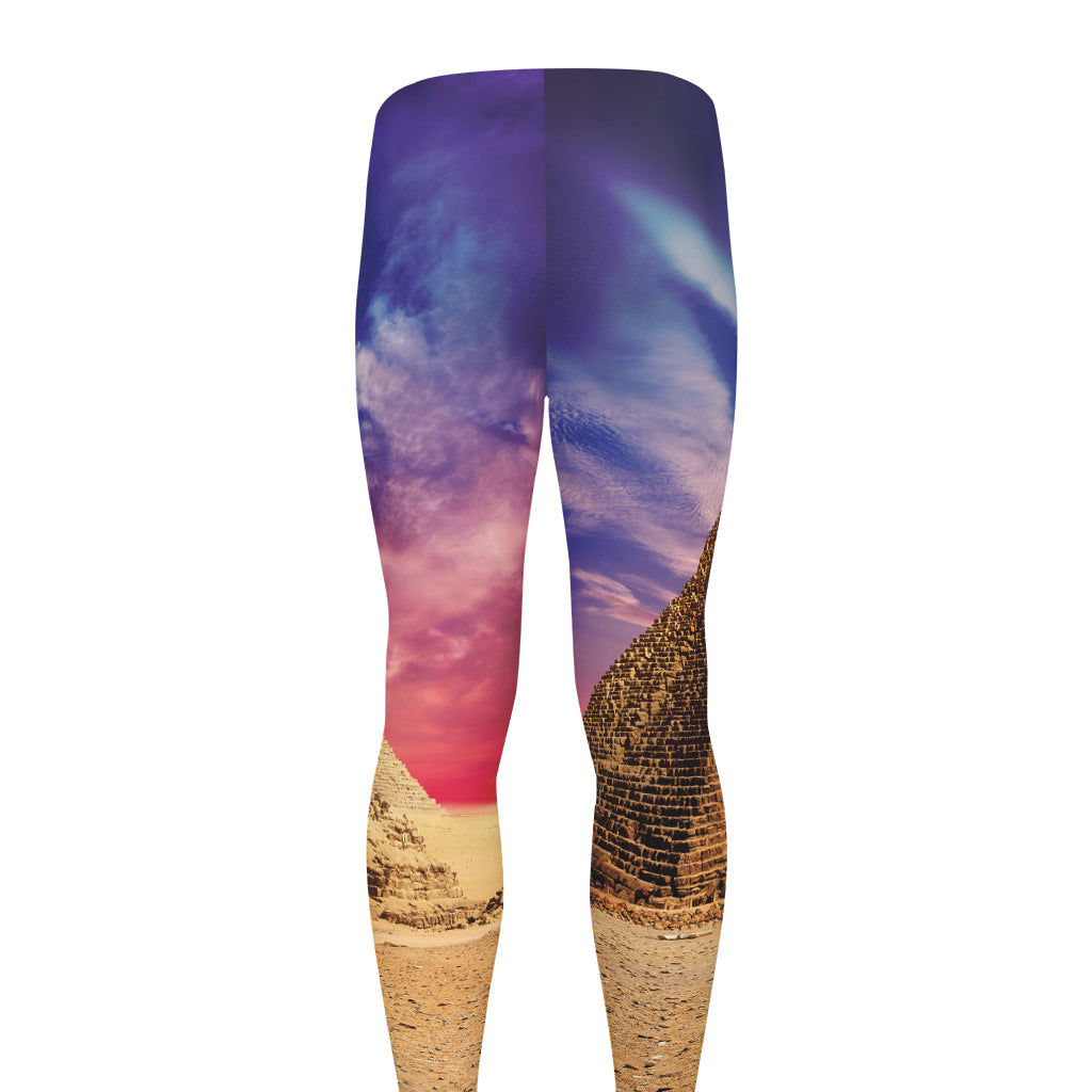 Purple Cloud Pyramid Print Men's leggings