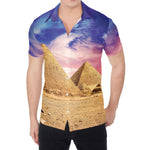 Purple Cloud Pyramid Print Men's Shirt