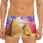 Purple Cloud Pyramid Print Men's Short Boxer Briefs