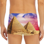 Purple Cloud Pyramid Print Men's Short Boxer Briefs