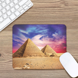 Purple Cloud Pyramid Print Mouse Pad