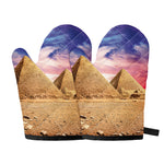 Purple Cloud Pyramid Print Oven Mitts
