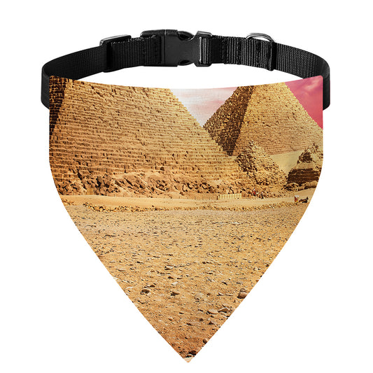Purple Cloud Pyramid Print Over The Collar Dog Bandana