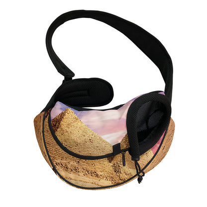 Purple Cloud Pyramid Print Pet Sling Carrier