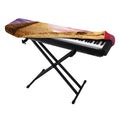 Purple Cloud Pyramid Print Piano Keyboard Cover