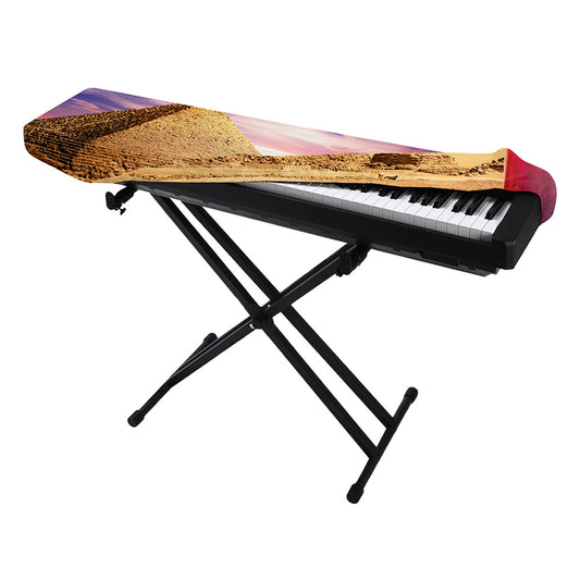 Purple Cloud Pyramid Print Piano Keyboard Cover
