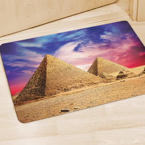 Purple Cloud Pyramid Print Polyester Doormat