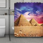 Purple Cloud Pyramid Print Polyester Shower Curtain