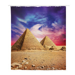 Purple Cloud Pyramid Print Polyester Shower Curtain
