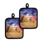 Purple Cloud Pyramid Print Pot Holders