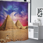 Purple Cloud Pyramid Print Premium Shower Curtain