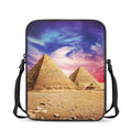 Purple Cloud Pyramid Print Rectangular Crossbody Bag